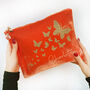 Personalised Velvet Butterfly Trail Make Up Bag Bag, thumbnail 12 of 12