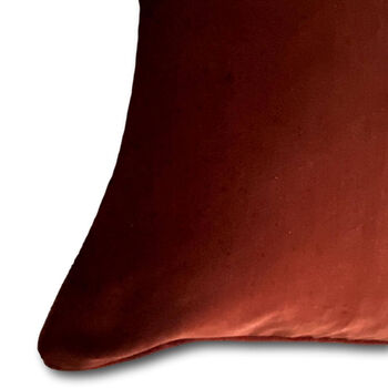 Cinnamon Red Velvet Cushion, 3 of 5