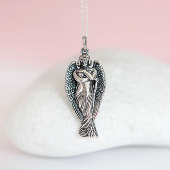 Guardian Angel Necklace In Sterling Silver, 2 of 8