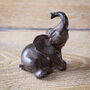Small Sitting Elephant Ornament, thumbnail 3 of 3