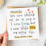 'Nanny Entire Life' Mother's Day Card, thumbnail 1 of 4