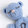 Personalised Teddy Baby Comforter Crochet Kit, thumbnail 3 of 9