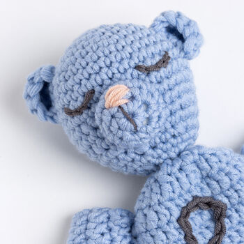 Personalised Teddy Baby Comforter Crochet Kit, 3 of 9