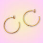 Large Hoop Earrings Gold Plated, thumbnail 2 of 2
