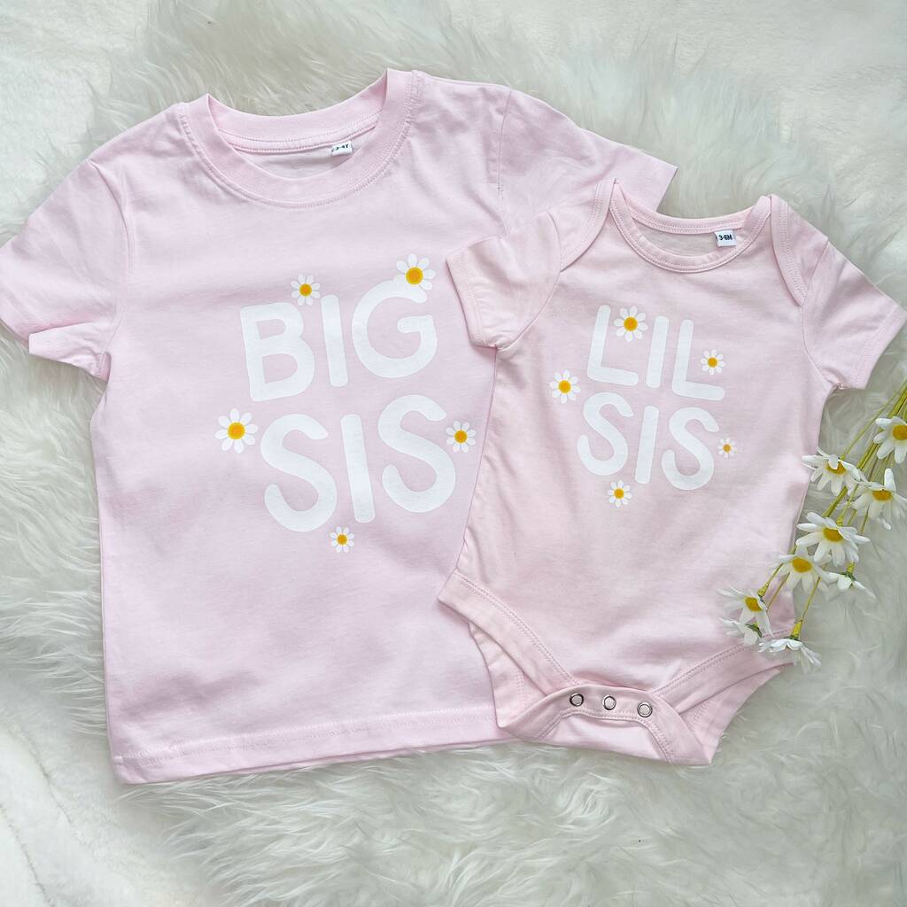 Daisy Big Sis Little Sis T Shirt Set, 1 of 2
