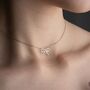 Sterling Silver Bow Necklace, thumbnail 2 of 10