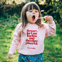 Children's Slogan 'Fearless' Sweatshirt, thumbnail 1 of 3