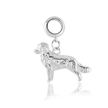 Golden Retriever Charm Sterling Silver, 3 of 9