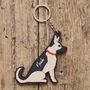 German Shepherd Key Ring Personalisation Available, thumbnail 1 of 4