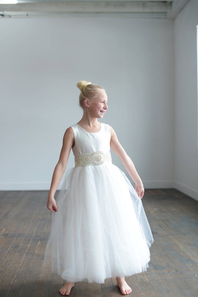 Raw silk flower girl on sale dresses