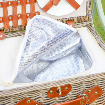 Personalised Country Escape Two Person Picnic Basket, 7 of 11