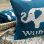 Personalised Knitted Elephant Cushion, thumbnail 1 of 12