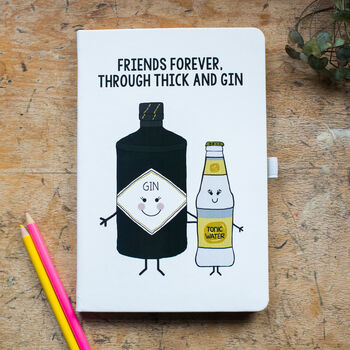 'Thick And Gin' Notebook Gift For Friend, 4 of 8