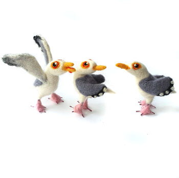 Tiny Seagull Decoration Herring Gull Ornament, 2 of 11