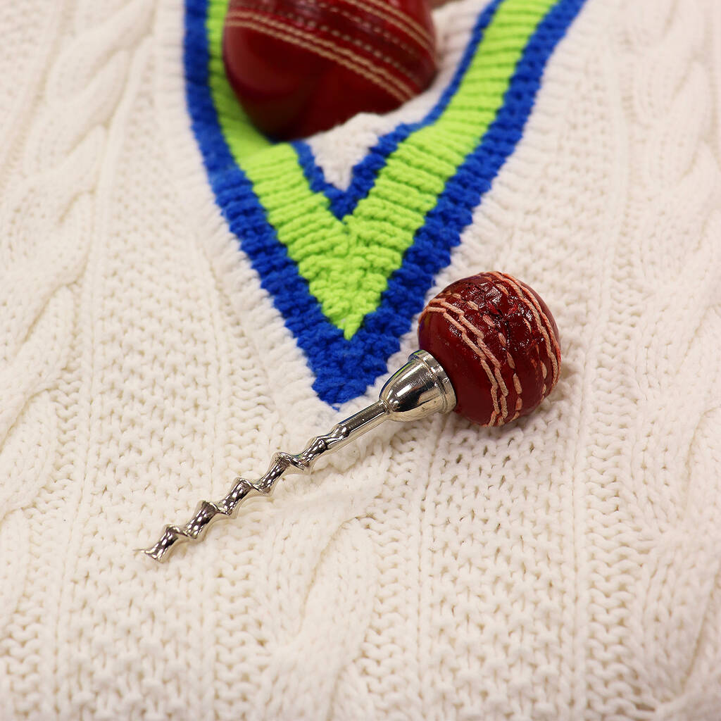 Personalised Vintage Cricket Ball Corkscrew, 1 of 6