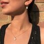 Silver Natural Opal October Birthstone Pendant Necklace, thumbnail 4 of 7