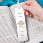 Birth Flower Personalised Water Colour Bookmark, thumbnail 1 of 11
