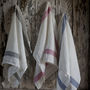 French Stripe Linen Tea Towel, thumbnail 3 of 9