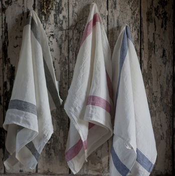 French Stripe Linen Tea Towel, 3 of 9