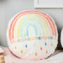 Children's Personalised Watercolour Rainbow Cushion, thumbnail 2 of 4