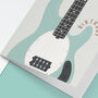 Bass Guitar Birthday Card | Guitarist Music Card, thumbnail 4 of 5