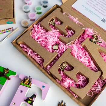 Personalised Paint Your Own Witch Wooden Name, 7 of 7