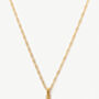 Textured Initial Coin Necklace With Rope Chain, thumbnail 2 of 4