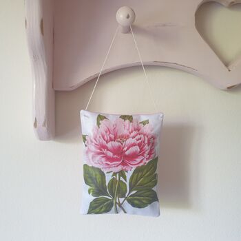 Lavender Sachet With Pink Peony Print Hanging Decorative Gift, 4 of 5