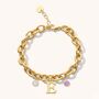 Charm Builder™ Gold Chunky Oval Chain Multi Charm Bracelet, thumbnail 2 of 9