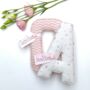 Pink And Blue Fabric Letter, thumbnail 5 of 12