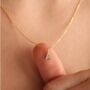 Gold Personalised Pave Initial Necklace, thumbnail 1 of 3