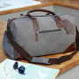 Canvas Holdall Set With Personalised Luggage Tag, thumbnail 1 of 8