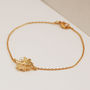 Gold Plated Leaf Pearl Bracelet, thumbnail 5 of 9