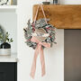 Wooden Christmas Wreath With Velvet Ribbon Decoration, thumbnail 4 of 11