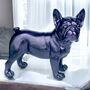 Standing French Bulldog Figurine, Purple Sparkle Finish, thumbnail 1 of 7