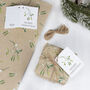 Mistletoe Print Gift Wrap Kit With Tags And Ribbon, thumbnail 1 of 2
