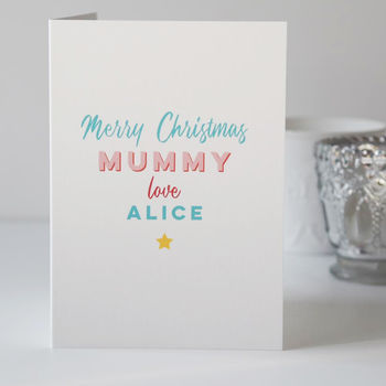 Personalised Christmas Card For Mummy, 3 of 4