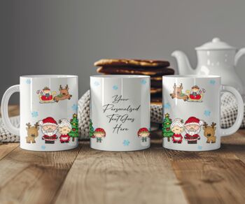 Personalised Whimsical Santa Northpole Gift Mug, 2 of 2