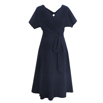 Clara Navy Jersey Dress, 4 of 5