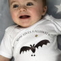 Personalised First Halloween Bat Baby Grow, thumbnail 1 of 2