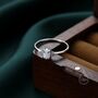 White Opal And Cz Oval Ring In Sterling Silver, thumbnail 2 of 12