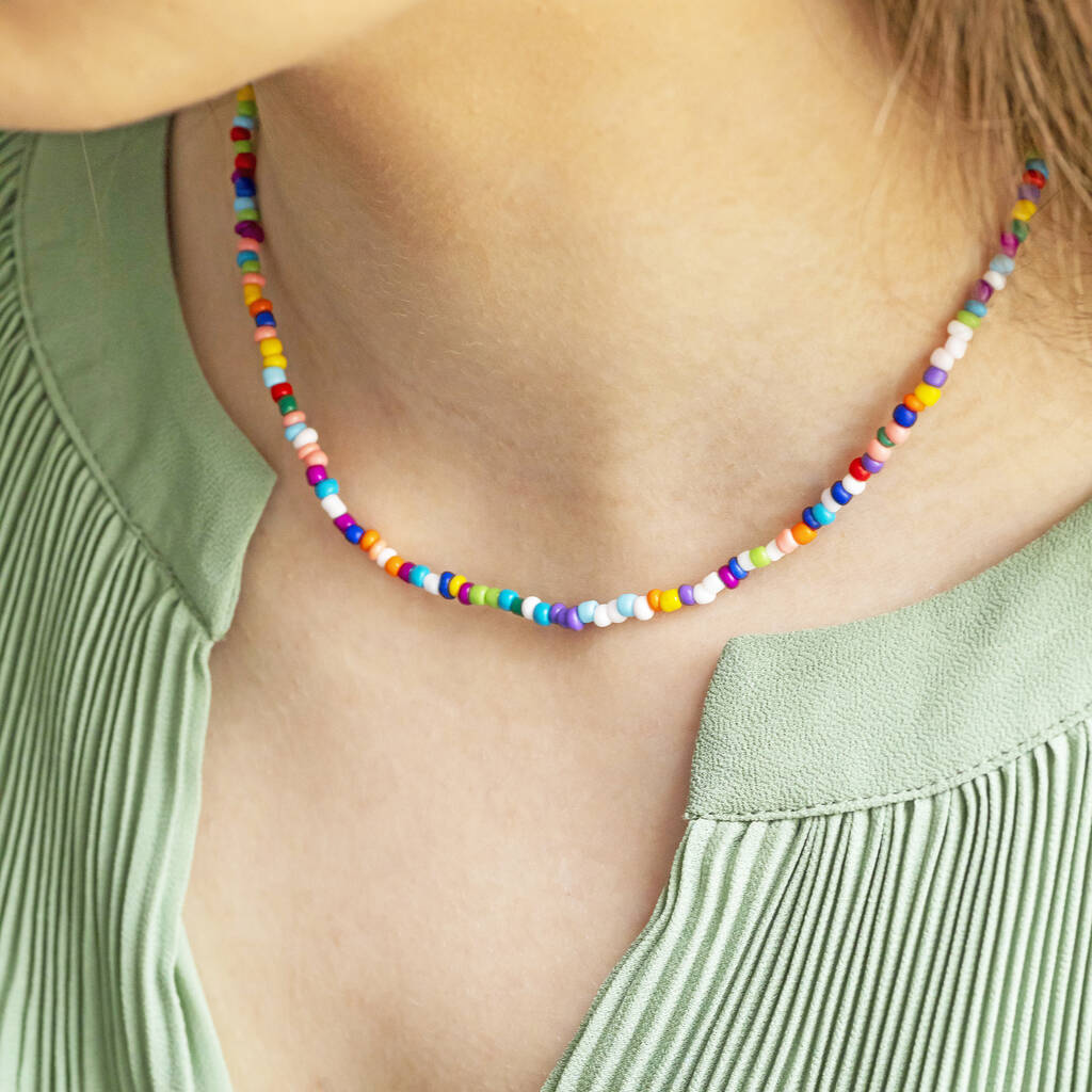 Colorful and Unique Czech Glass Beaded Necklace. – The Artwerks