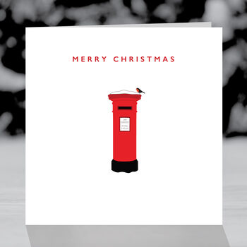 Pack Of Six 'Robin On Postbox' Christmas Cards, 3 of 5