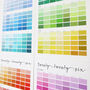 Paint Chip Colour Swatch Wall Planner 2026, thumbnail 9 of 12