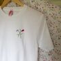 Hand Embroidered Personalised Flower Posy T Shirt, thumbnail 5 of 10