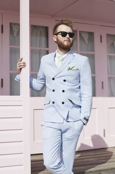 Mens Mint Green Gingham Print Cotton Pocket Square, 5 of 12