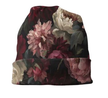 Soft Chemo Headwear Beanie Hat Bandana Dark Floral Colourful, 6 of 7