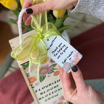 Thank You Teacher Floral Wine Box, 6 of 7