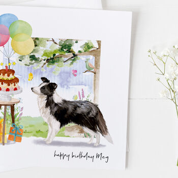 Border Rough Collie Dog Birthday Card, Pet Card ..7v6a, 2 of 4