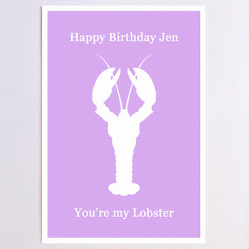 Personalised Lobster Birthday Card, 7 of 9